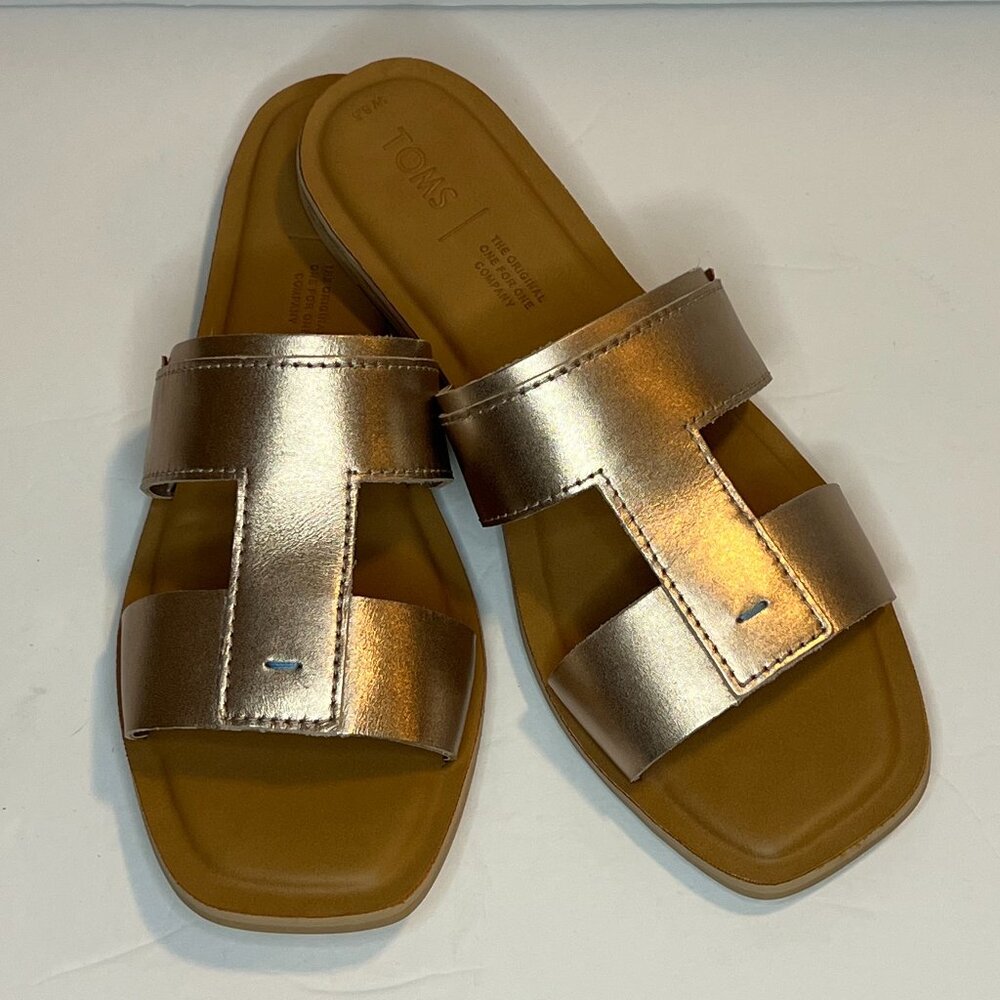 *BRAND NEW* Toms Seacliff Slides Women's 8.5W Gold